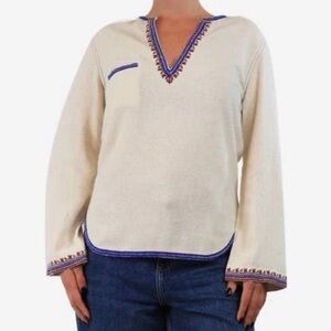 Isabel Marant Etoile 100% Silk Embroidered Blouse
